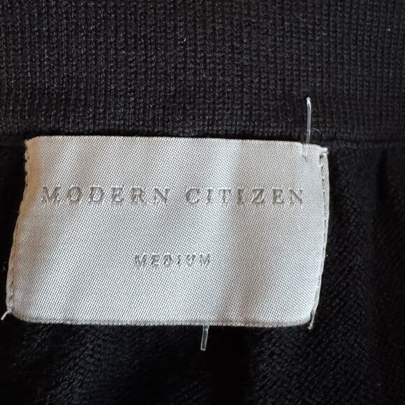 Modern Citizen Taryn Ruched Rib Knit Mini Skirt Black NWOT Women’s Size Medium - Picture 6 of 7